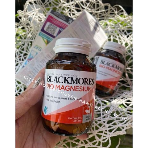 Viên uống Blackmores Bio Magnesium 150 viên - Bổ sung Magie cho xương chắc khỏe, giảm đau chuột rút và cải thiện sức khỏe tổng thể