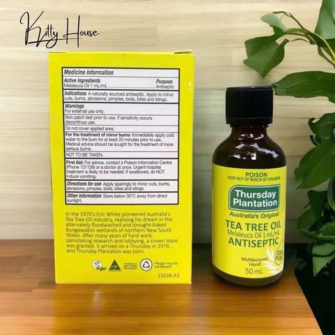 Tinh Dầu Tràm Trà Thursday Tea Tree Oil 50ml & 100ml - Kháng Khuẩn, Hỗ Trợ Trị Mụn Hiệu Quả từ Úc