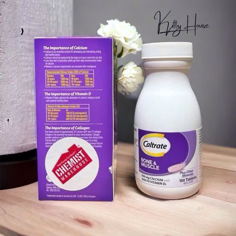 Viên uống bổ sung Canxi & D3 Caltrate Bone & Muscle 100 viên - Hỗ trợ xương chắc khỏe cho người dưới 50 tuổi