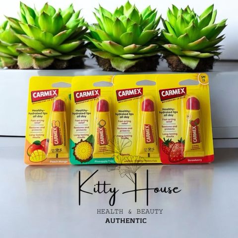 Son Dưỡng Môi Carmex 10g - Chống Nắng SPF15, Dưỡng Ẩm, Giảm Nứt Nẻ, Môi Căng Mọng & Mịn Màng, Sản Phẩm Hàng Đầu Mỹ