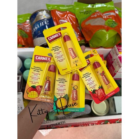 Son Dưỡng Môi Carmex 10g - Chống Nắng SPF15, Dưỡng Ẩm, Giảm Nứt Nẻ, Môi Căng Mọng & Mịn Màng, Sản Phẩm Hàng Đầu Mỹ