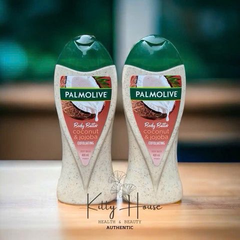 Sữa Tắm Tẩy Tế Bào Chết Palmolive Body Butter Dừa & Hạt Jojoba - Giúp Làm Sạch & Làm Mềm Da Hàng Ngày