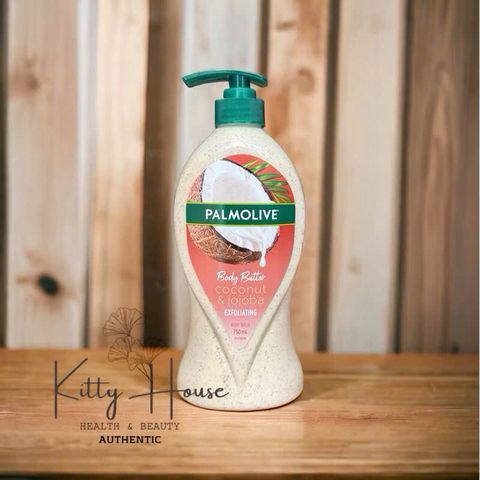 Sữa Tắm Tẩy Tế Bào Chết Palmolive Body Butter Dừa & Hạt Jojoba - Giúp Làm Sạch & Làm Mềm Da Hàng Ngày
