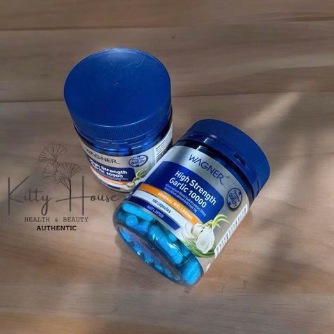 Viên uống tinh dầu tỏi Wagner High Strength Garlic 10000 - Tăng cường sức đề kháng và hỗ trợ tim mạch - Lọ 100 viên