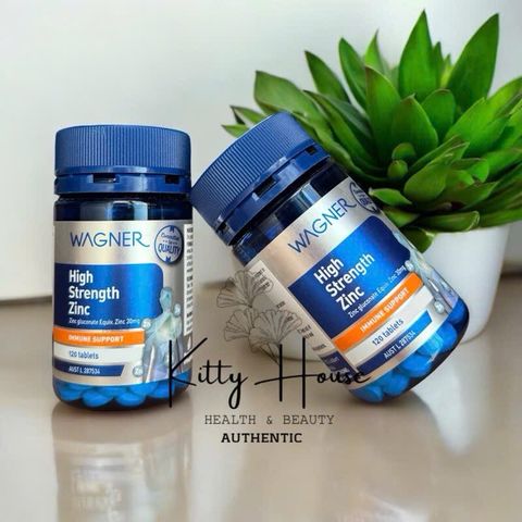 Viên uống bổ sung kẽm Wagner 120 viên - Tăng cường miễn dịch, hỗ trợ da và thị lực khỏe mạnh