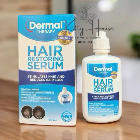 Serum Tăng Cường Mọc Tóc Dermal Therapy 60ml - Giải Pháp Phục Hồi Tóc Hư Tổn, Ngăn Rụng Tóc, Dinh Dưỡng Da Đầu cho Nam Nữ