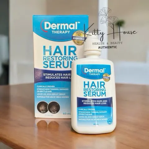 Serum Tăng Cường Mọc Tóc Dermal Therapy 60ml - Giải Pháp Phục Hồi Tóc Hư Tổn, Ngăn Rụng Tóc, Dinh Dưỡng Da Đầu cho Nam Nữ