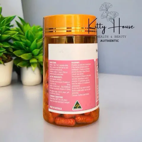 Viên uống Healthy Care Cranberry 25000mg hỗ trợ tiết niệu - Lọ 90 viên, giảm viêm bàng quang và bảo vệ sức khỏe đường tiết niệu.