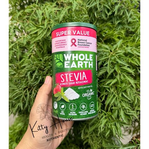 Đường Cỏ Ngọt Hữu Cơ Whole Earth Stevia Leaf 350g - Sản Phẩm Kiêng Đường Dành Cho Người Ăn Kiêng, Người Tiểu Đường