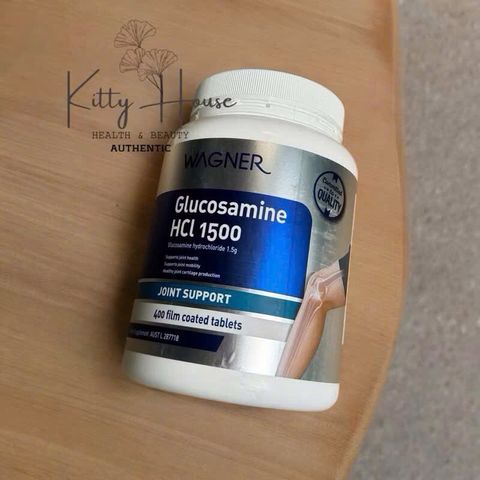 Viên uống bổ khớp Glucosamine HCL 1500 Wagner Úc - Hỗ trợ xương khớp khỏe mạnh, 400 viên giúp cải thiện thoái hóa khớp