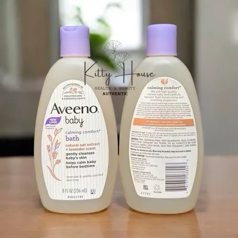 Sữa tắm Aveeno Baby Calming Comfort Bath 236ml - Mùi hương oải hương & vani giúp bé dễ ngủ, làm dịu và thư giãn da.