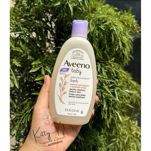 Sữa tắm Aveeno Baby Calming Comfort Bath 236ml - Mùi hương oải hương & vani giúp bé dễ ngủ, làm dịu và thư giãn da.