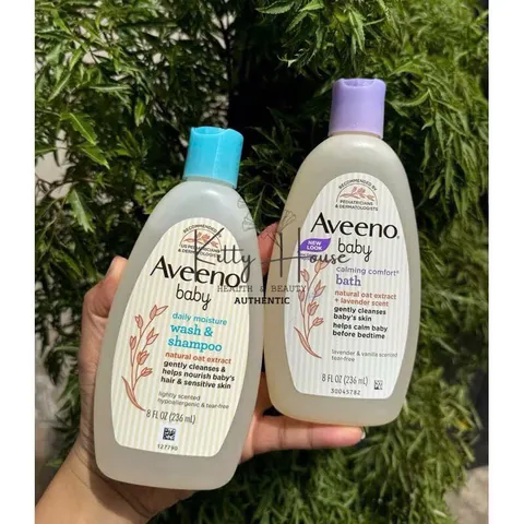 Sữa tắm Aveeno Baby Calming Comfort Bath 236ml - Mùi hương oải hương & vani giúp bé dễ ngủ, làm dịu và thư giãn da.
