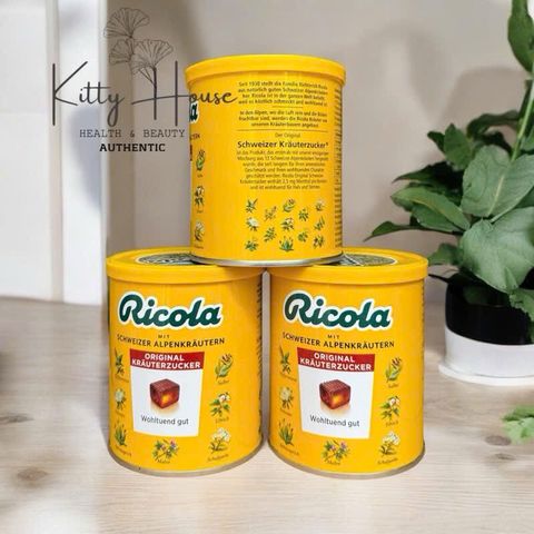 Kẹo Ngậm Ho Ricola Đức 250g - Thảo Mộc Giúp Giảm Ho, Khản Tiếng Hiệu Quả Cho Cả Gia Đình, Không Chứa Đường