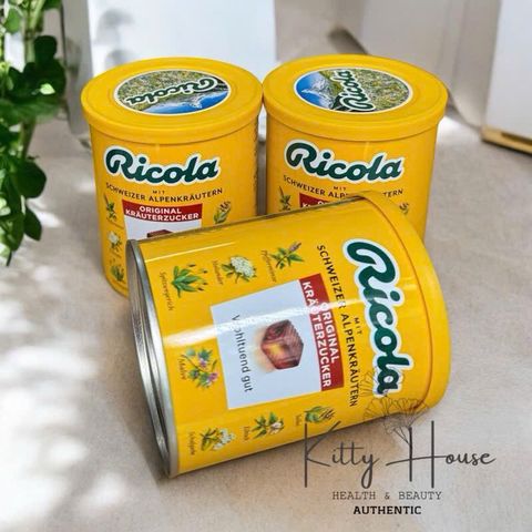 Kẹo Ngậm Ho Ricola Đức 250g - Thảo Mộc Giúp Giảm Ho, Khản Tiếng Hiệu Quả Cho Cả Gia Đình, Không Chứa Đường