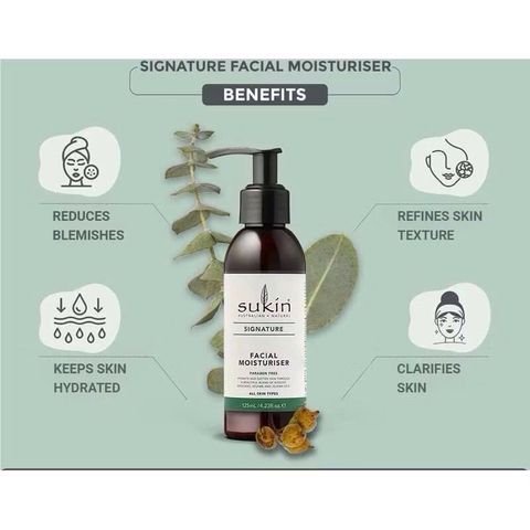 Kem Dưỡng Ẩm Da Mặt Sukin Signature 125ml - Làm Mềm Da, Cân Bằng Độ Ẩm, Giàu Chiết Xuất Tự Nhiên, Sản Phẩm Úc
