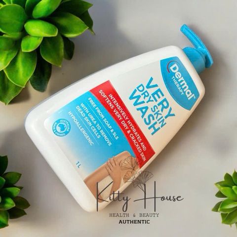 Sữa tắm Dermal Therapy Very Dry Skin Wash 1L - Dưỡng ẩm cho da khô, làm mềm, không chứa xà phòng và SLS, an toàn cho mọi loại da