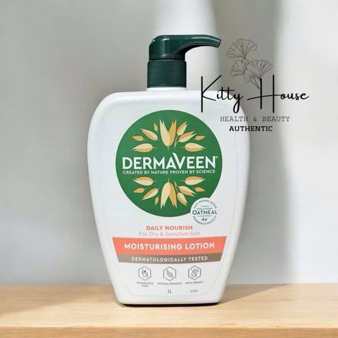 Kem Dưỡng Ẩm Dermaveen Everyday Moisturising Lotion 1L - Dành Cho Da Khô & Nhạy Cảm, Không Hương Liệu, Thích Hợp Gia Đình