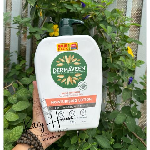Kem Dưỡng Ẩm Dermaveen Everyday Moisturising Lotion 1L - Dành Cho Da Khô & Nhạy Cảm, Không Hương Liệu, Thích Hợp Gia Đình