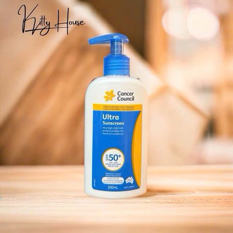Kem chống nắng Cancer Council Ultra SPF 50+ - Bảo vệ da mạnh mẽ, chống nước, phù hợp cho hoạt động ngoài trời và chăm sóc da.
