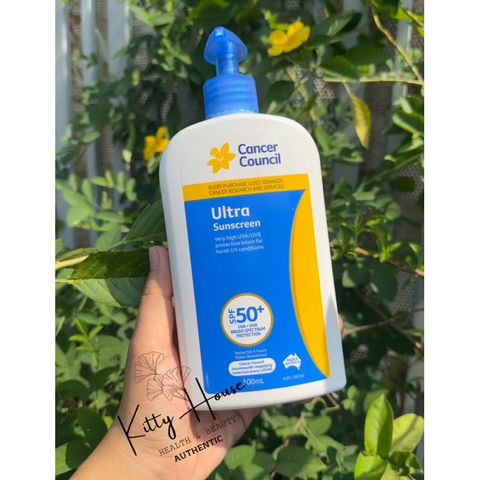 Kem chống nắng Cancer Council Ultra SPF 50+ - Bảo vệ da mạnh mẽ, chống nước, phù hợp cho hoạt động ngoài trời và chăm sóc da.