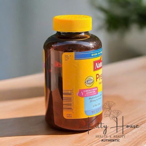 Viên Uống Bổ Bầu Nature Made Prenatal Multi + DHA 150V - Vitamin Dinh Dưỡng Cho Mẹ Mang Thai và Cho Con Bú