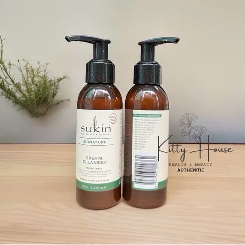 Sữa Rửa Mặt Sukin Signature Cream Cleanser 125ml - Dành Cho Da Khô, Làm Sạch Mềm Mại Từ Thiên Nhiên, Không Sulfat