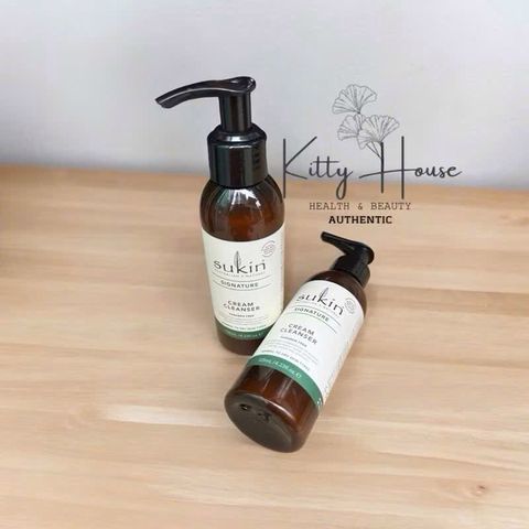 Sữa Rửa Mặt Sukin Signature Cream Cleanser 125ml - Dành Cho Da Khô, Làm Sạch Mềm Mại Từ Thiên Nhiên, Không Sulfat
