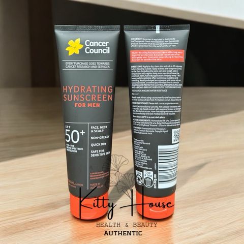 Kem Chống Nắng Dưỡng Ẩm Nam Cancer Council SPF50+ - Kem Chống Tia UV Nhanh Khô, Không Nhờn, 100ml
