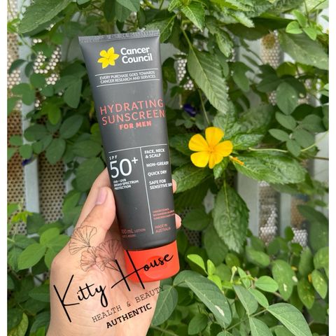 Kem Chống Nắng Dưỡng Ẩm Nam Cancer Council SPF50+ - Kem Chống Tia UV Nhanh Khô, Không Nhờn, 100ml