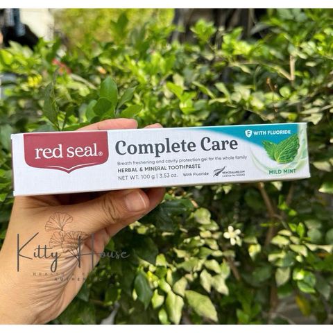 Kem đánh răng thảo dược thuần chay Red Seal 100g - Trắng răng, thơm miệng, bảo vệ lợi, chiết xuất tự nhiên từ dầu hồi, hương thảo, keo ong
