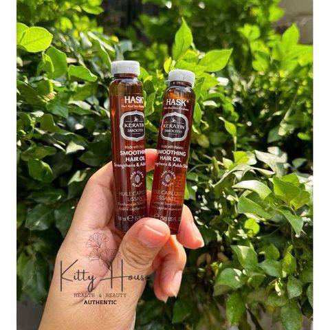 Dầu Dưỡng Tóc Hask Argan Oil & Keratin 18ml - Giải Pháp Cho Tóc Hư Tổn, Mềm Mượt & Khôi Phục Độ Bóng