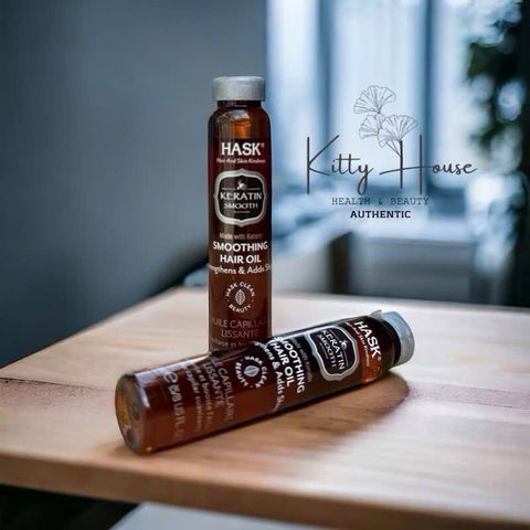 Dầu Dưỡng Tóc Hask Argan Oil & Keratin 18ml - Giải Pháp Cho Tóc Hư Tổn, Mềm Mượt & Khôi Phục Độ Bóng