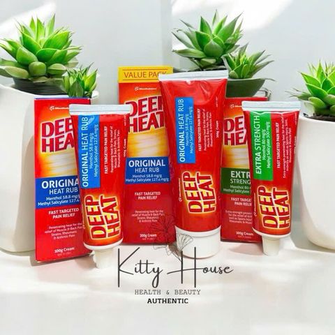 Kem bôi xoa bóp Deep Heart Original Heat Rub 100g và 200g chính hãng