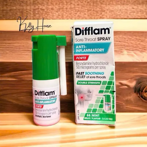 Xịt Họng Difflam Forte 15ml - Thuốc Xịt Bạc Hà Giúp Giảm Đau Họng cho Người Lớn và Trẻ Em từ 6 Tuổi Trở Lên