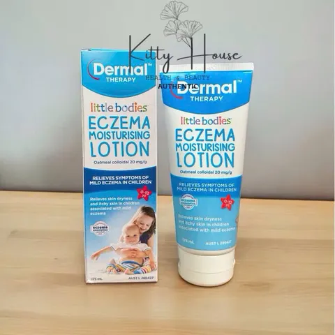 Kem Dưỡng Ẩm Dermal Therapy Little Bodies Eczema 175ml - Kem Giảm Ngứa và Khô Da Cho Trẻ Em, Hỗ Trợ Điều Trị Chàm Nhẹ