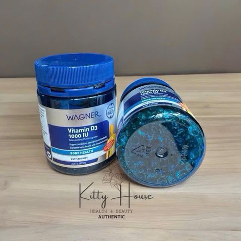 Viên uống Wagner Vitamin D3 1000IU 250V - Tăng cường miễn dịch, hỗ trợ hấp thu canxi, cải thiện sức khỏe xương chắc khỏe