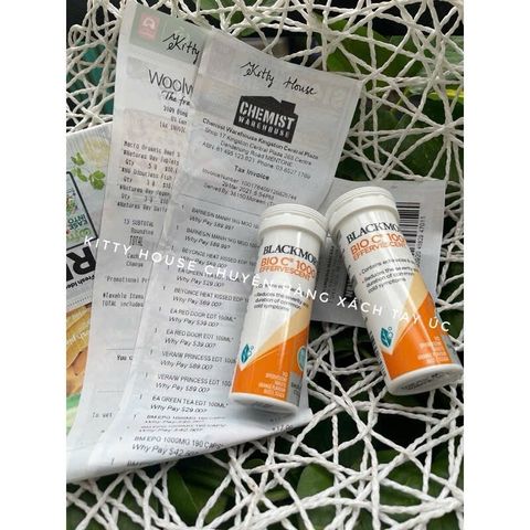 Viên sủi bổ sung vitamin C Blackmores Bio C 1000mg lọ 10 viên