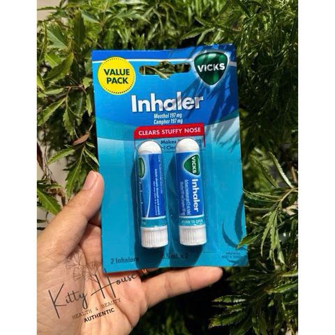 Ống hít thông mũi Vicks Inhaler Nasal Decongestant set 2 Pack