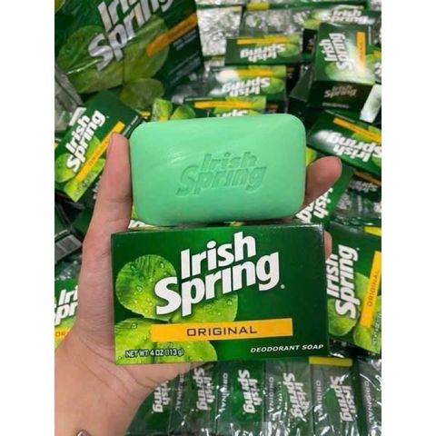 Xà bông cục Irish Spring Deodorant Soap 113g - Ngăn mùi, Thơm lâu, Giữ ẩm, Sử dụng tắm và rửa tay, Hàng Mỹ