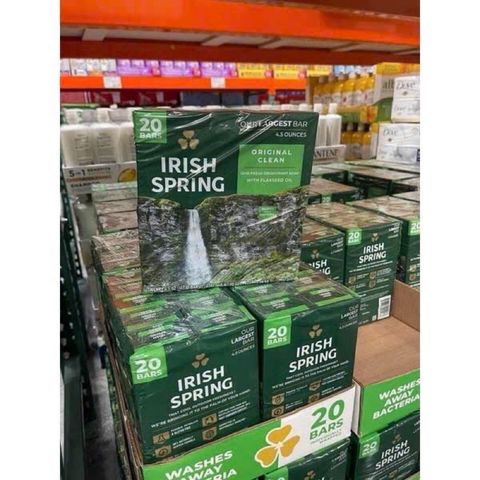 Xà bông cục Irish Spring Deodorant Soap 113g - Ngăn mùi, Thơm lâu, Giữ ẩm, Sử dụng tắm và rửa tay, Hàng Mỹ