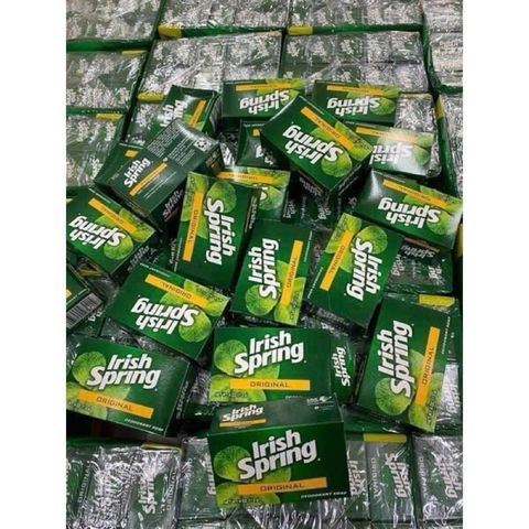 Xà bông cục Irish Spring Deodorant Soap 113g - Ngăn mùi, Thơm lâu, Giữ ẩm, Sử dụng tắm và rửa tay, Hàng Mỹ