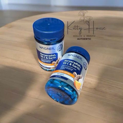 Viên uống tăng miễn dịch Wagner Horseradish Vitamin C & Garlic lọ 200V
