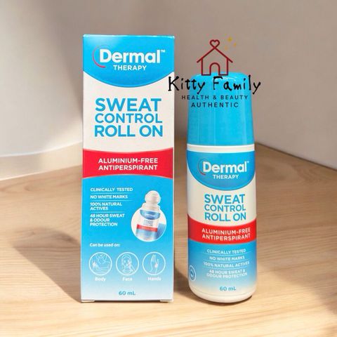 Dermal Therapy Kiểm Soát Mồ Hôi Roll On & Xịt 60ml - Giải Pháp Chống Đổ Mồ Hôi Tự Nhiên Dành Cho Da Nhạy Cảm