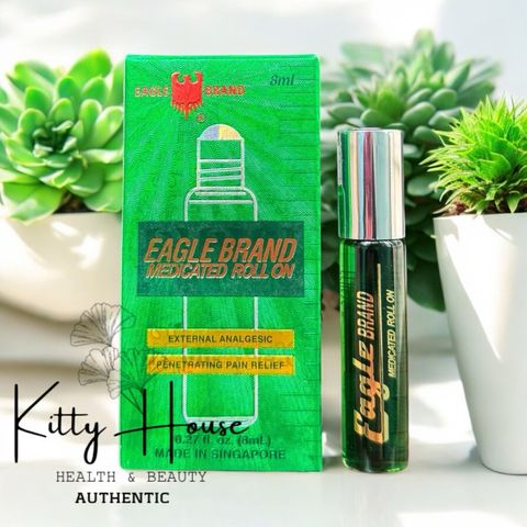Dầu Gió Xanh Con Ó Eagle Brand Chai Lăn 8ml - Giảm Đau Đầu, Đau Bụng, Cảm Lạnh - Hương Thơm Dễ Chịu, Thiết Kế Nhỏ Gọn