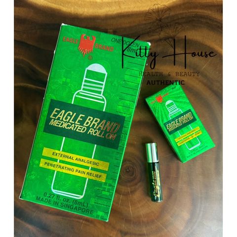 Dầu Gió Xanh Con Ó Eagle Brand Chai Lăn 8ml - Giảm Đau Đầu, Đau Bụng, Cảm Lạnh - Hương Thơm Dễ Chịu, Thiết Kế Nhỏ Gọn