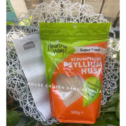 Bột vỏ mã đề Healthy Way Psyllium Husk 500g - Giải pháp tự nhiên hỗ trợ tiêu hóa, nhuận tràng và giảm cân hiệu quả