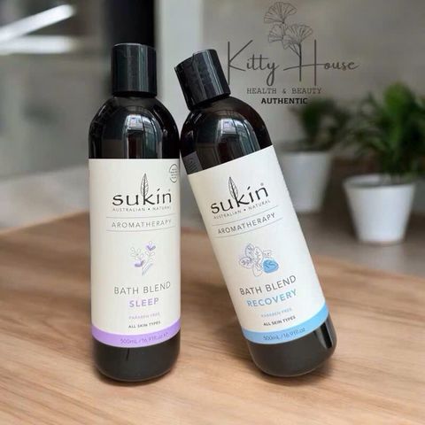Sữa tắm phục hồi và thư giãn Sukin Aromatherapy Bath Blend chai 500ml