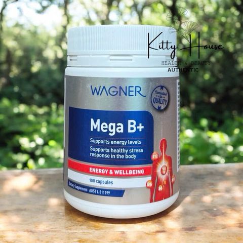 Viên Uống Bổ Sung Vitamin Nhóm B Wagner Mega B+ 100 Viên - Hỗ Trợ Chức Năng Hệ Thần Kinh và Giảm Stress
