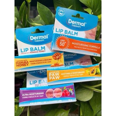 Son Dưỡng Môi Dermal Therapy Lip Balm 10g - Dưỡng Ẩm Sâu, Giảm Khô Nẻ, Chăm Sóc Môi Mềm Mại, Hiệu Quả Nhanh Chóng